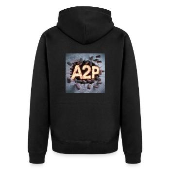 Ajouter 2 Positivité - Veste à capuche bio Premium Unisexe - noir - Dos - Nico (187cm)