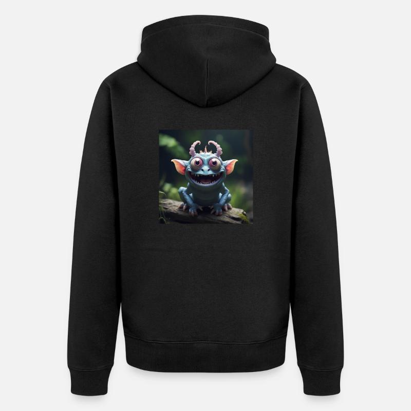 Créature joyeuse - Veste à capuche bio Premium Unisexe - noir