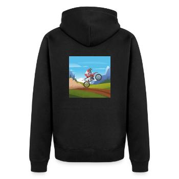 Moto, Mottocross, Moto, Vélo - Veste à capuche bio Premium Unisexe - noir - Dos - Nico (187cm)