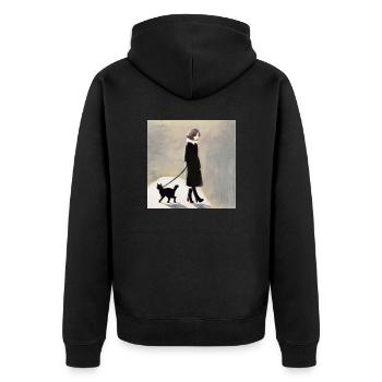 Amitié - Veste à capuche bio Premium Unisexe - noir - Dos - Nico (187cm)