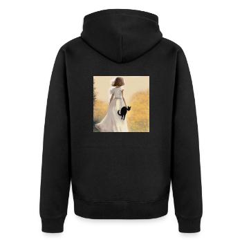 C’est du temps pour nous - Veste à capuche bio Premium Unisexe - noir - Dos - Nico (187cm)