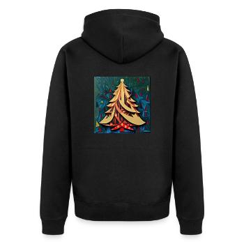 Sapin de Noël 2 - Veste à capuche bio Premium Unisexe - noir - Dos - Nico (187cm)