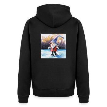 Je suis heureux - Veste à capuche bio Premium Unisexe - noir - Dos - Nico (187cm)