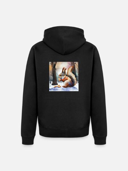 Winter treasures - Unisex Premium Organic Zip Hoodie - black