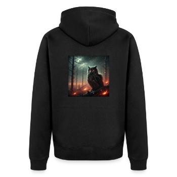 PRIMAL HIBOU - Veste à capuche bio Premium Unisexe - noir - Dos - Nico (187cm)