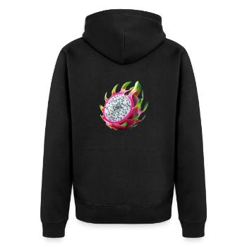 Dragon Fruit – Exotic Beauty - Unisex Premium Organic Zip Hoodie - black - Back - Nico (187cm)