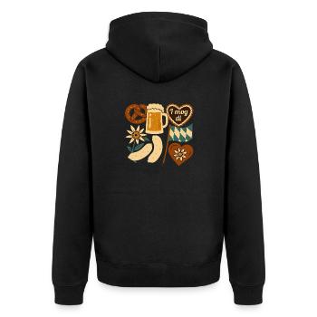 Bavière - Veste à capuche bio Premium Unisexe - noir - Dos - Nico (187cm)