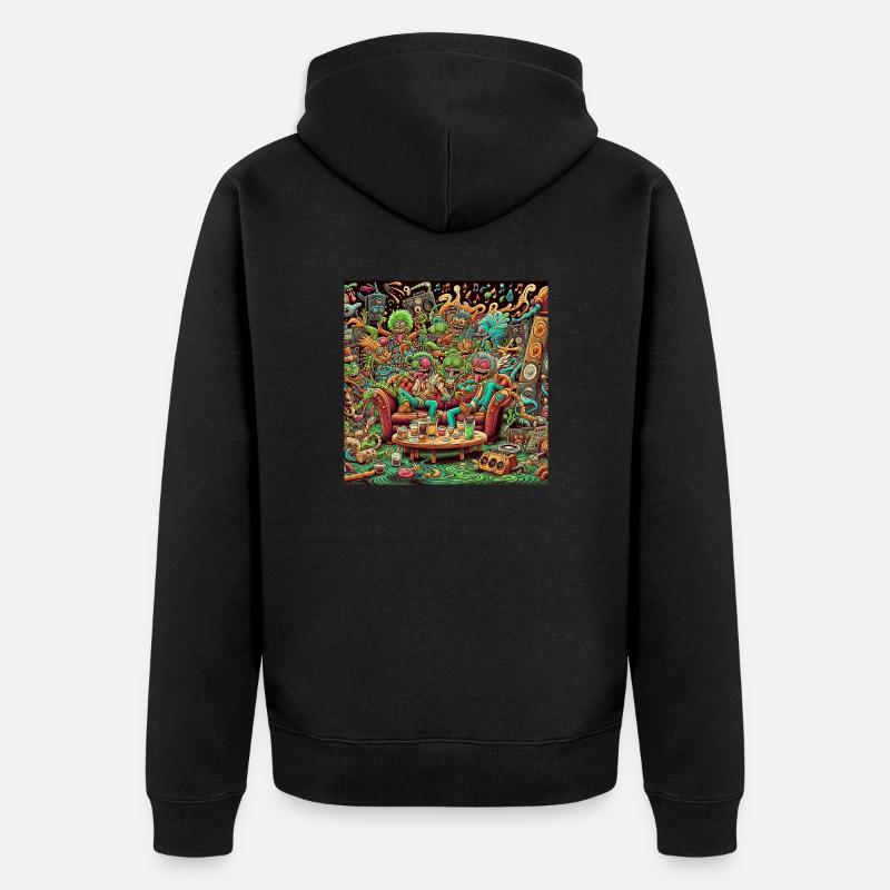 Qu’est-ce que c’est ? - Veste à capuche bio Premium Unisexe - noir