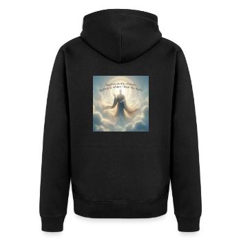 Techno Is My Church - Unisex Premium Bio Zip Hoodie - Schwarz - Hinten - Nico (187cm)