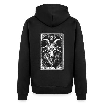 Baphomet Occult Spirit - Veste à capuche bio Premium Unisexe - noir - Dos - Nico (187cm)