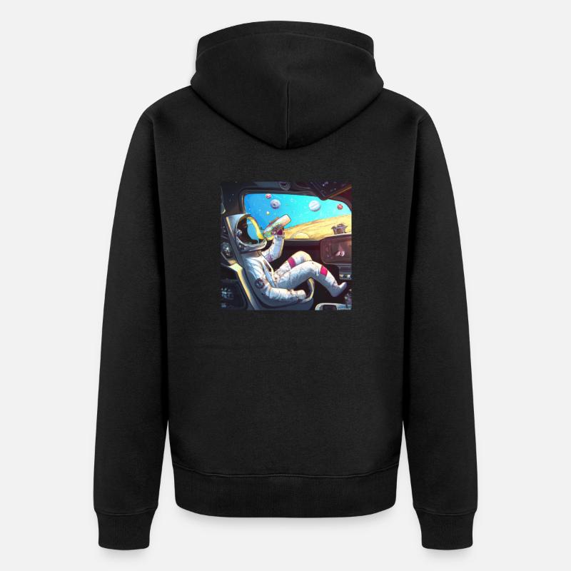 Astrononymus - Voyage dans l’espace - Veste à capuche bio Premium Unisexe - noir