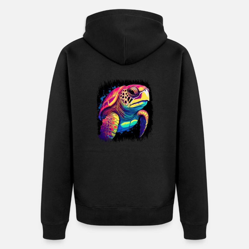 endangered species oceanography statement - Unisex Premium Bio Zip Hoodie - Schwarz