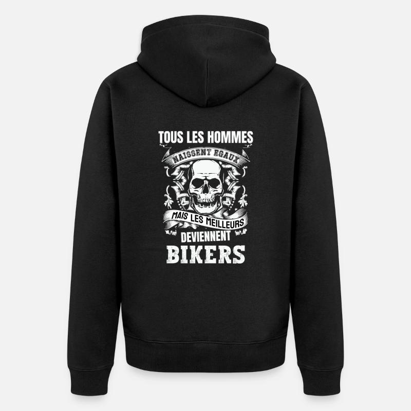 les meilleurs deviennent bikers - Veste à capuche bio Premium Unisexe - noir