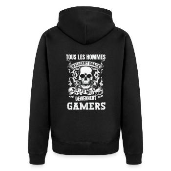 les meilleurs deviennent gamers - Veste à capuche bio Premium Unisexe - noir - Dos - Nico (187cm)