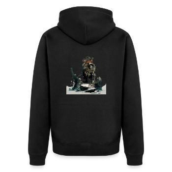 Guerrier nain - Veste à capuche bio Premium Unisexe - noir - Dos - Nico (187cm)