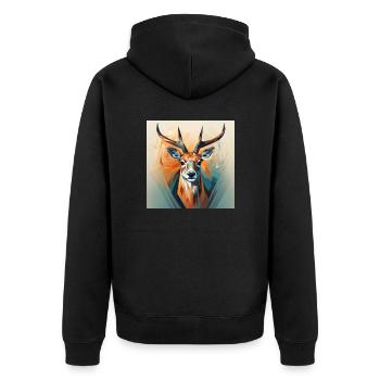 Le cerf PolyDream - Veste à capuche bio Premium Unisexe - noir - Dos - Nico (187cm)