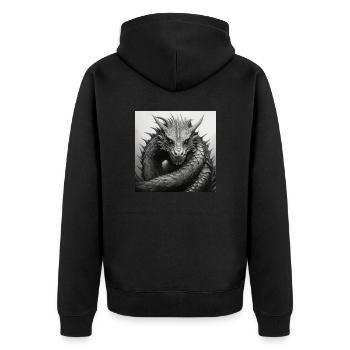 Protecteur de dragon - Veste à capuche bio Premium Unisexe - noir - Dos - Nico (187cm)