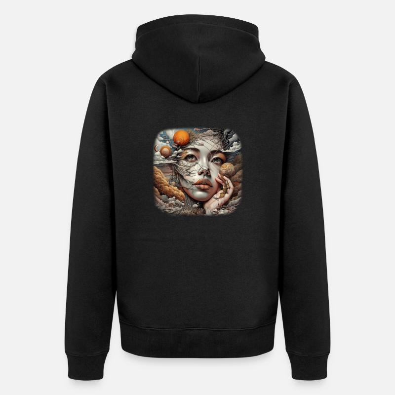 Déesse Devine - Veste à capuche bio Premium Unisexe - noir