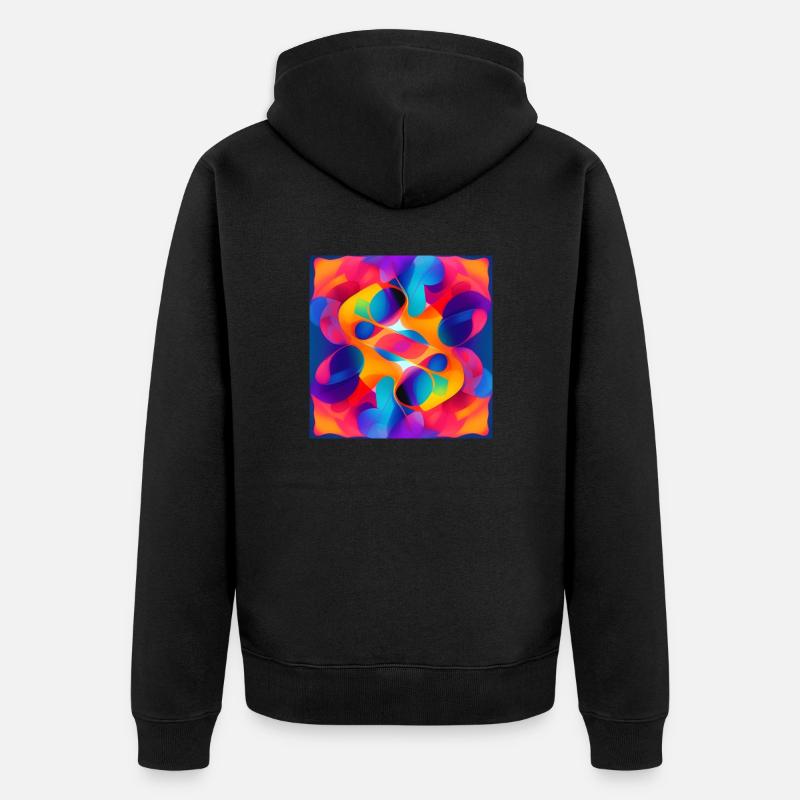 Abstrait - Veste à capuche bio Premium Unisexe - noir