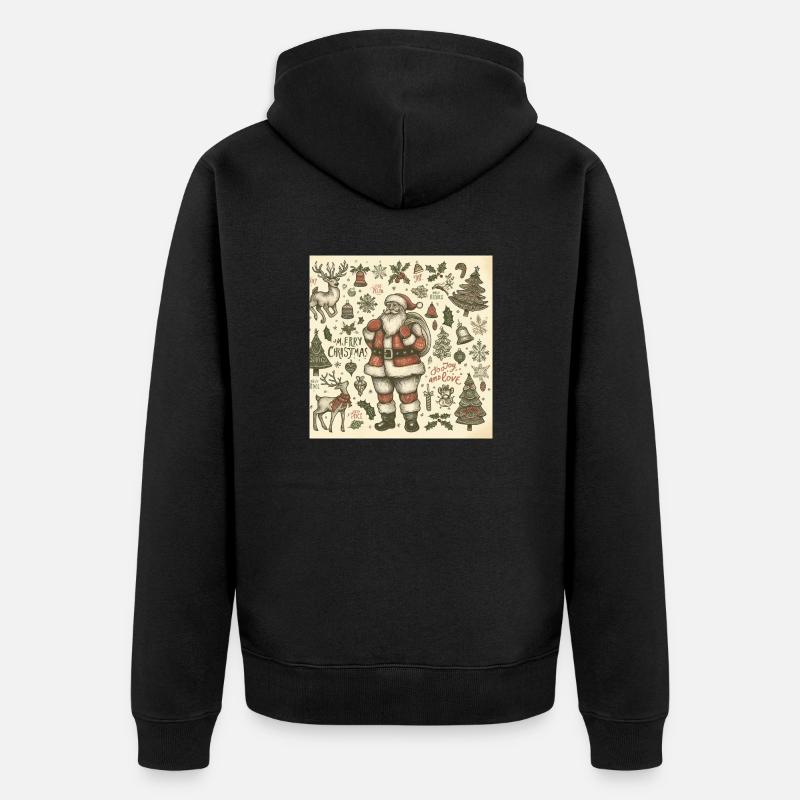 Design d’hiver - Veste à capuche bio Premium Unisexe - noir