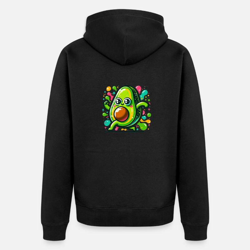Avocat dansant - Veste à capuche bio Premium Unisexe - noir