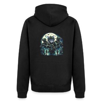 Ronronnements spéciaux - Veste à capuche bio Premium Unisexe - noir - Dos - Nico (187cm)