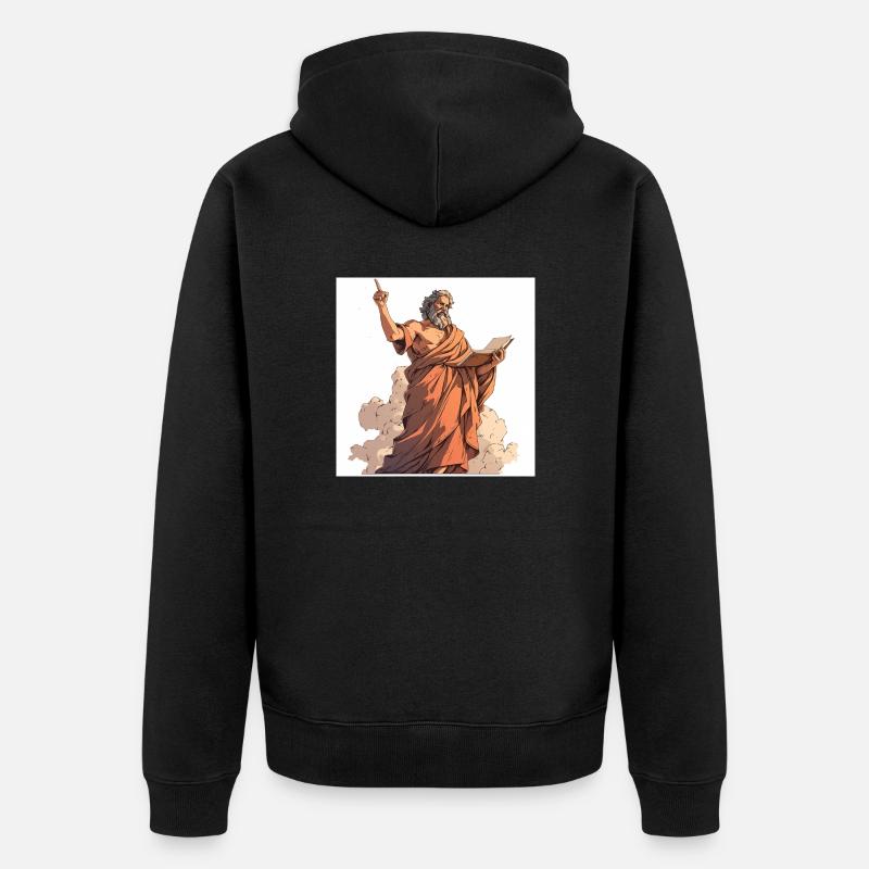 Aristote, philosophe grec - Veste à capuche bio Premium Unisexe - noir