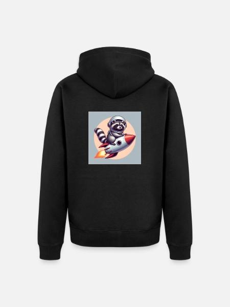 Rocket Raccoon - Veste à capuche bio Premium Unisexe - noir