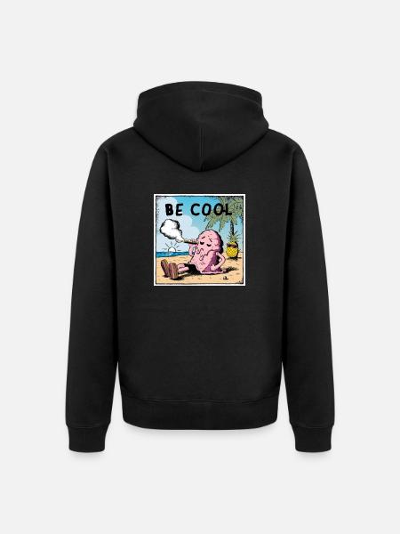 Be Cool Icecream - Unisex Premium Bio Zip Hoodie - Schwarz
