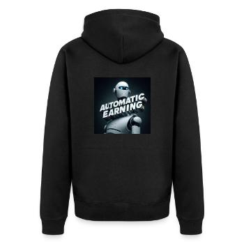 Automaattinen Tienaaminen - Gain automatique - Veste à capuche bio Premium Unisexe - noir - Dos - Nico (187cm)