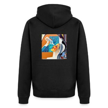 Déjà vide ? - Veste à capuche bio Premium Unisexe - noir - Dos - Nico (187cm)