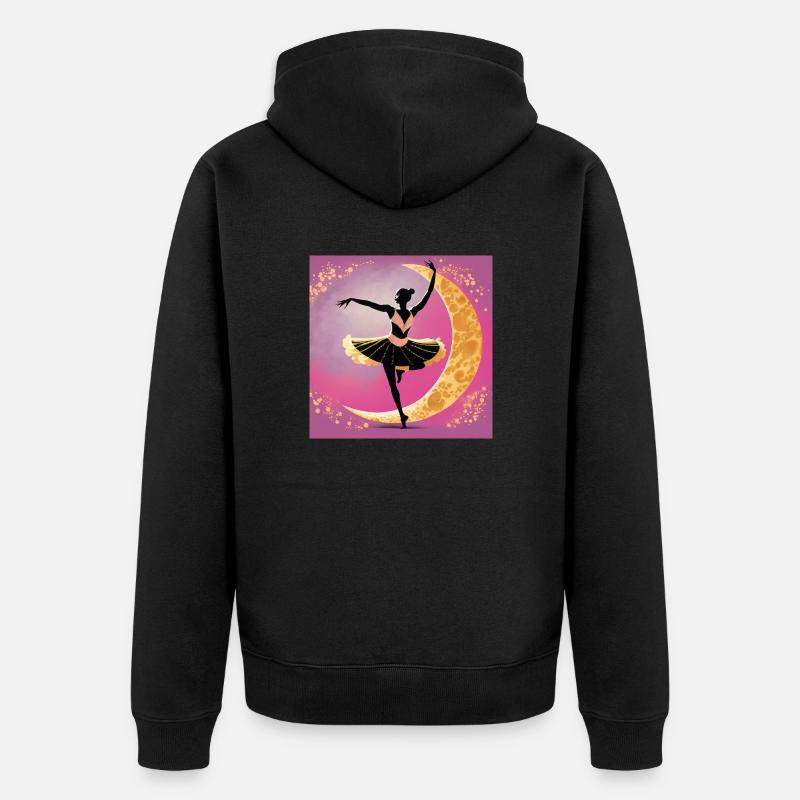 Danse de la lune - Veste à capuche bio Premium Unisexe - noir