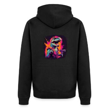 children childrens birthday christmas born 2004 - Unisex Premium Bio Zip Hoodie - Schwarz - Hinten - Nico (187cm)
