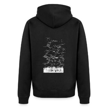 Wild geese Wild goose flock of birds - Unisex Premium Organic Zip Hoodie - black - Back - Nico (187cm)
