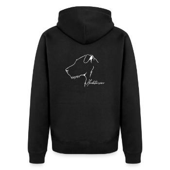 Heath Terrier Profile Dogs Hunting Dogs Wilsigns - Unisex Premium Organic Zip Hoodie - black - Back - Nico (187cm)