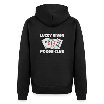 Lucky River Poker Club - Veste à capuche bio Premium Unisexe - noir - Dos - Nico (187cm)