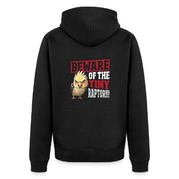 Maman perroquet calopsitte amant - Veste à capuche bio Premium Unisexe - noir - Dos - Nico (187cm)