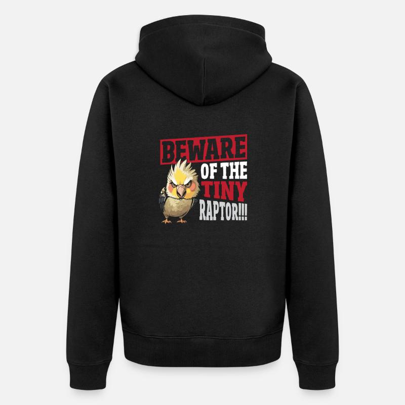 Maman perroquet calopsitte amant - Veste à capuche bio Premium Unisexe - noir