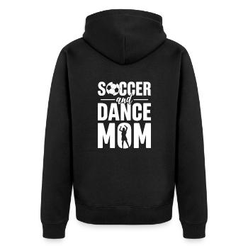 Je suis une maman de football et de danse - Veste à capuche bio Premium Unisexe - noir - Dos - Nico (187cm)