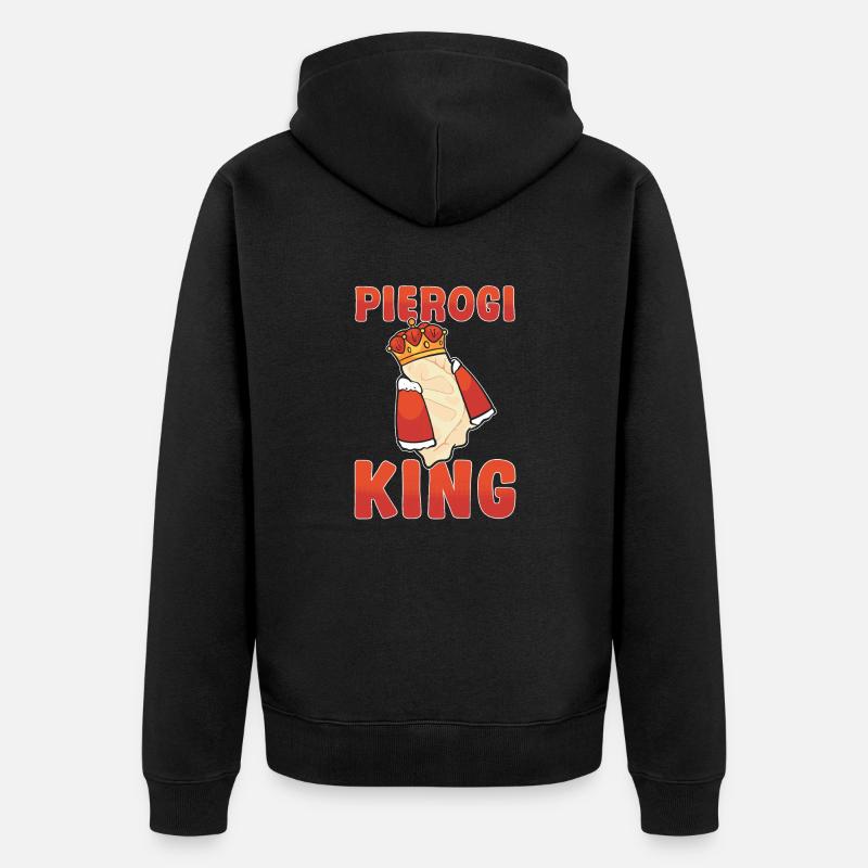 Le roi Pierogi - Veste à capuche bio Premium Unisexe - noir