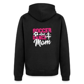 Maman de football et de danse - Veste à capuche bio Premium Unisexe - noir - Dos - Nico (187cm)