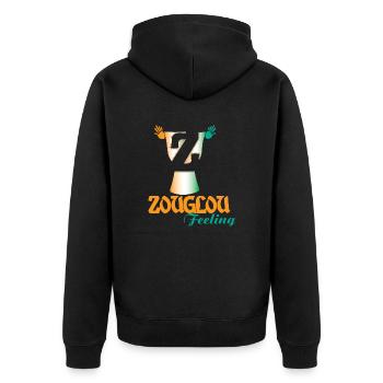 ZOUGLOU FEELING SHIRTS - Veste à capuche bio Premium Unisexe - noir - Dos - Nico (187cm)