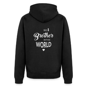 No1 Brother - Veste à capuche bio Premium Unisexe - noir - Dos - Nico (187cm)