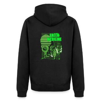Green Medicine Alien Cadeau De La drogue - Veste à capuche bio Premium Unisexe - noir - Dos - Nico (187cm)