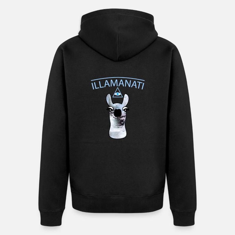 Illamanati (c) - Veste à capuche bio Premium Unisexe - noir