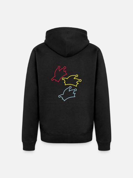 Narrenkappen / Fasching / Kappe - Unisex Premium Bio Zip Hoodie - Schwarz