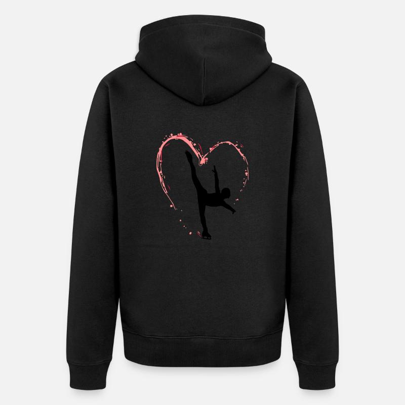 Patinage cardiaque - Veste à capuche bio Premium Unisexe - noir