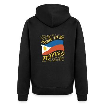 Philippines Sun Pride Drapeau philippin I Cadeau - Veste à capuche bio Premium Unisexe - noir - Dos - Nico (187cm)