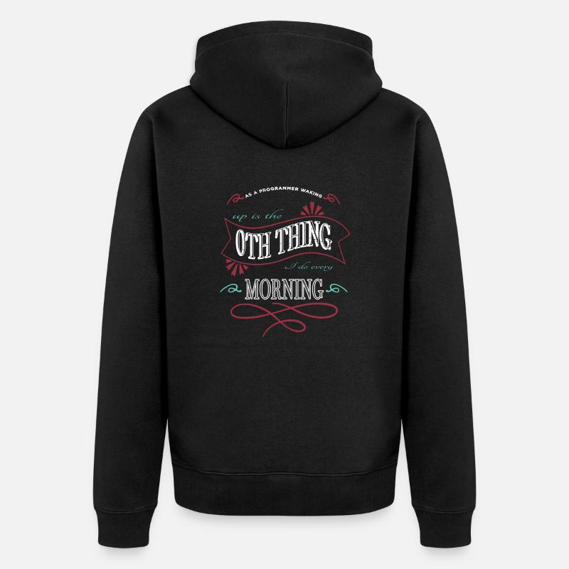 programming language - Unisex Premium Bio Zip Hoodie - Schwarz