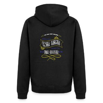 lieben bluthund bullterrier pudel - Unisex Premium Bio Zip Hoodie - Schwarz - Hinten - Nico (187cm)